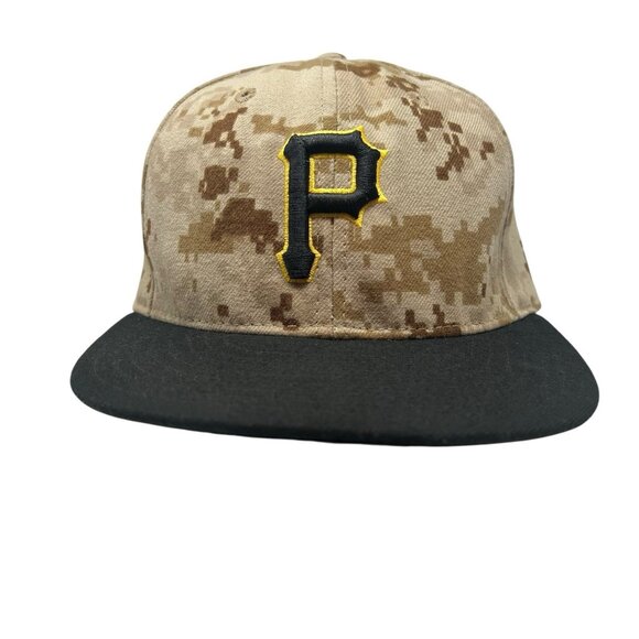 Pittsburgh Pirates New Era On Field Authentic Hat Cap 7 Camo Military 59Fifty - Picture 1 of 12